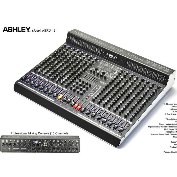 Mixer Ashley HERO 16 / HERO16 16 Channel ORIGINAL ASHLEY