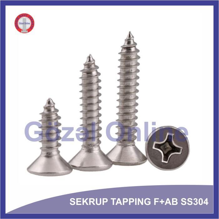 Sekrup Stainless Fab No. 6 X19Mm - St 3.5 X 3/4" - Tapping - 50Pcs