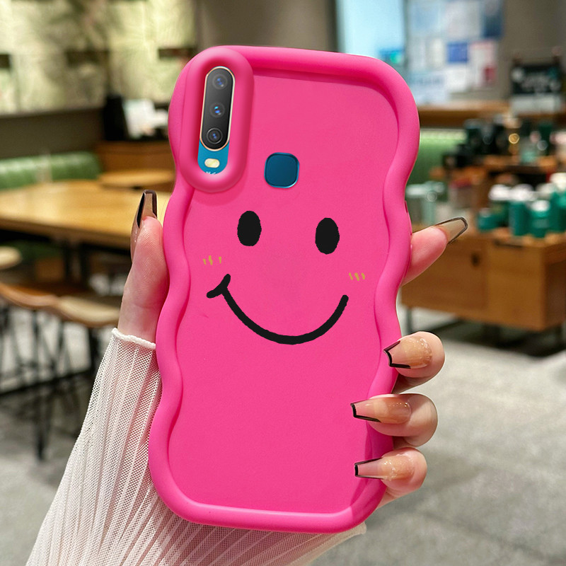 Casing Untuk VIVO Y12 Y12i Y15 Y17 Y3 Y3s 2020 Case Casing Senyum Rainbow pola HP Cesing lunak Silik