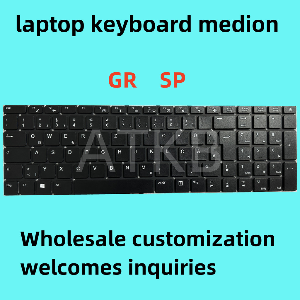 Germany Spain Gr Sp Laptop Keyboard Medion S17403 No Backlight S17405 Md60854 Md61069 Md61076
