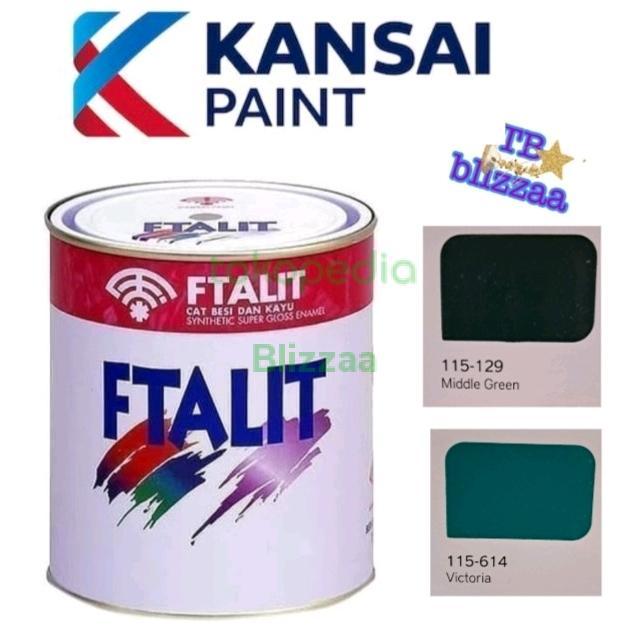 Ftalit Victoria 614 Ftalit Middle Green 129 Cat Kayu Besi Hijau 1kg