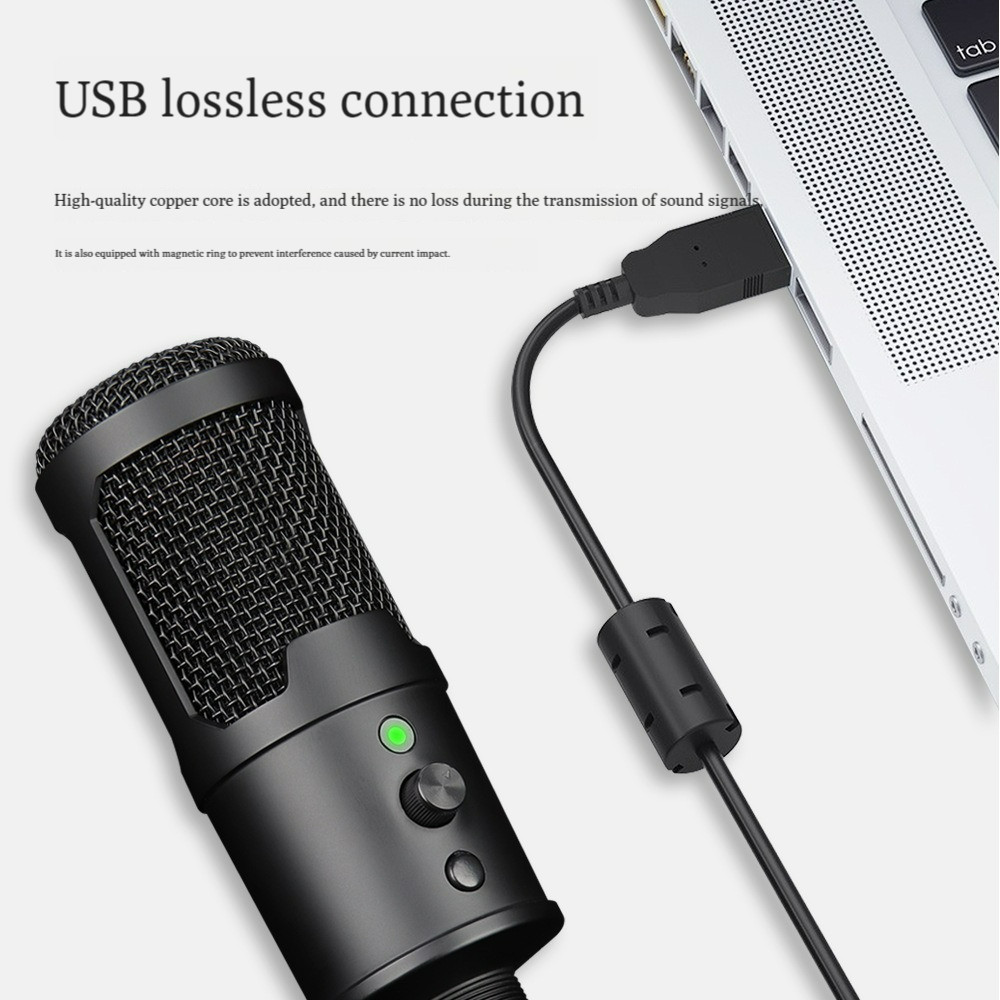 USB Microphone Condenser Recording Microphone For Laptop Windows Cardioid Studio Recording Vocals