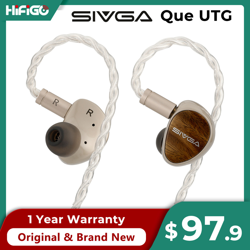 Sivga Que UTG Flat Glass Diaphragm Dynamic Driver In-ear Earphone Green Sandalwood HiFi IEMs with