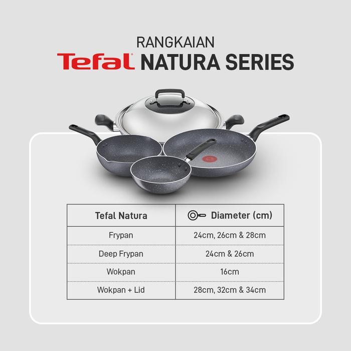 Tefal Cookware Set Wajan 2PCS Series Natura D / Fry Pan Anti Lengket