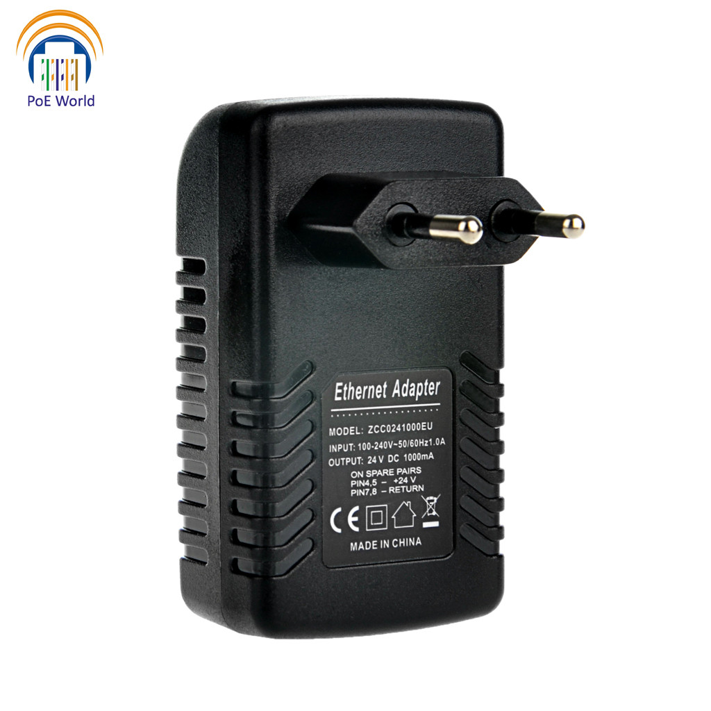 BESTPRICE 24V1A POE injector Ethernet Power PoE Adapter 24V POE Ethernet adapter for Mikrotik Ubiqui