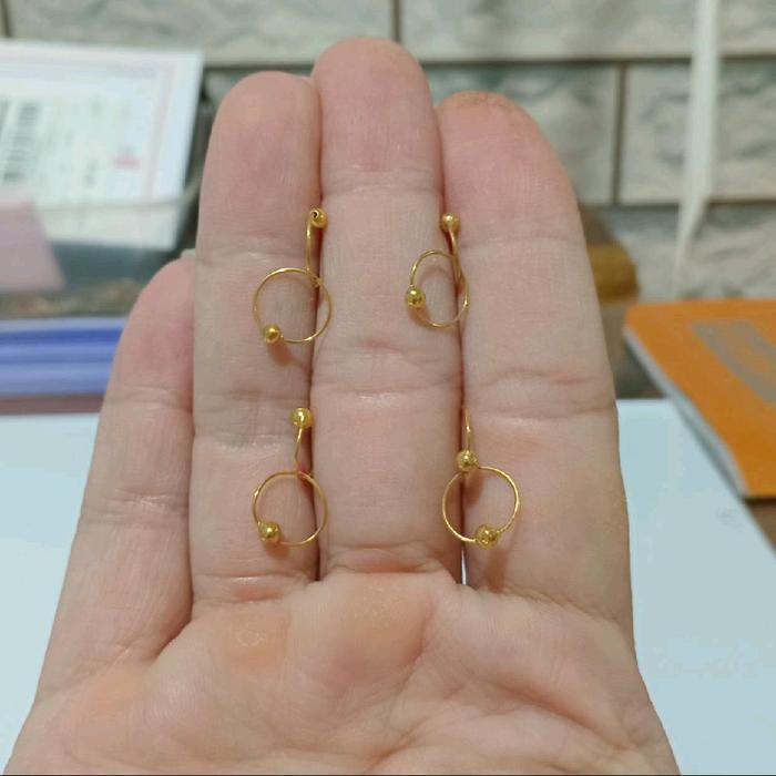 Anting Anak Bayi Per Genip (Emas Muda 6K) Populer