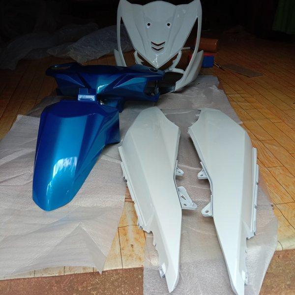 Body halus Honda Beat Fi 2013-2014 Biru Putih