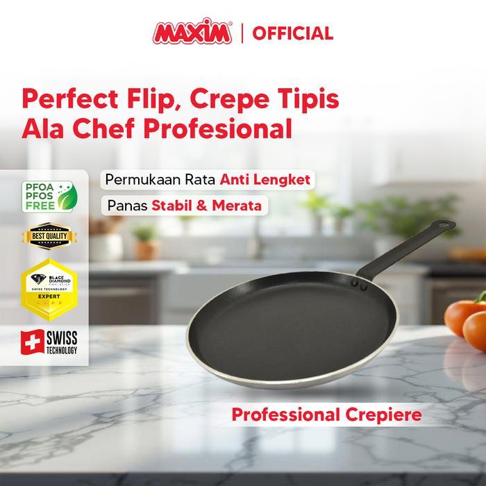 Maxim Pro Wajan Teflon Anti Lengket 25cm Crepiere