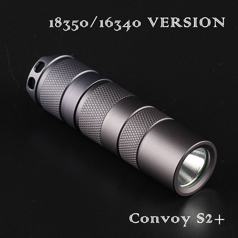 18350/16340 version Convoy S2+ Gray  XML2 U2-1A EDC LED Flashlight,torch,lanterncamping light, lamp,