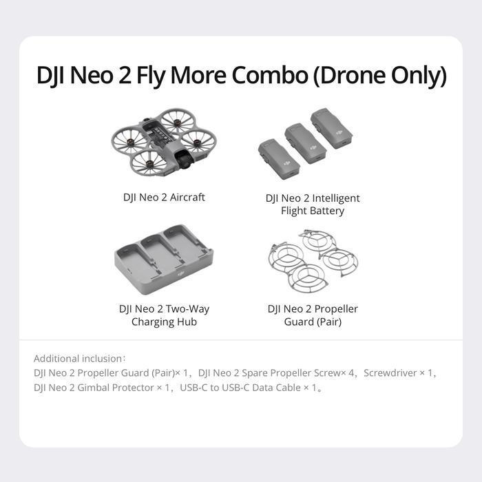 DJI Neo 2 - 4K Follow Me Camera Drone 2-Axis Gimbal with ActiveTrack & Gesture Control - FMC (Drone 