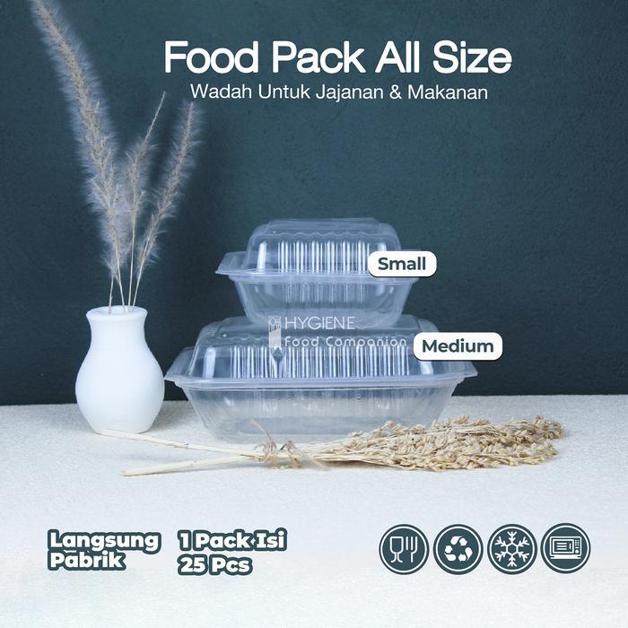 Kotak Makan Foodpack Size S M Kotak Dimsum Plastik Sekali Pakai