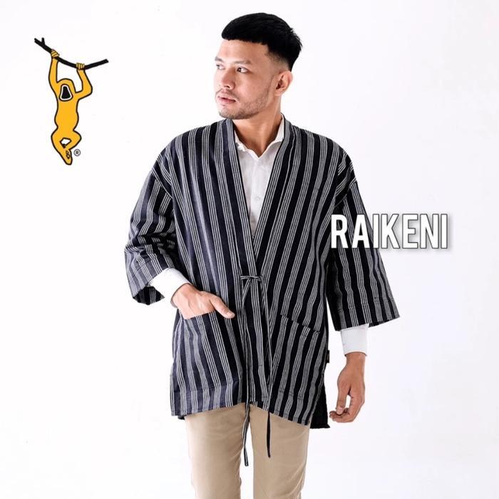 TERLARIS RAIKENI Kimono Lurik Kimono Outer Batik Kimono Unisex Outer Pria Cardigan Pria Kimono Pria