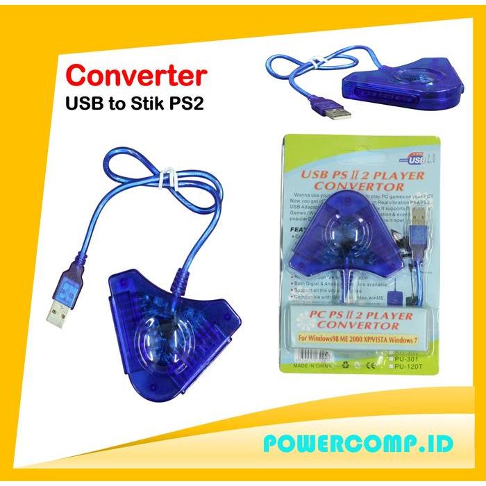 USB Dual Player Converter Adapter Cable For Dual 2 For PS2 USB Game Controller - USB Game Controller