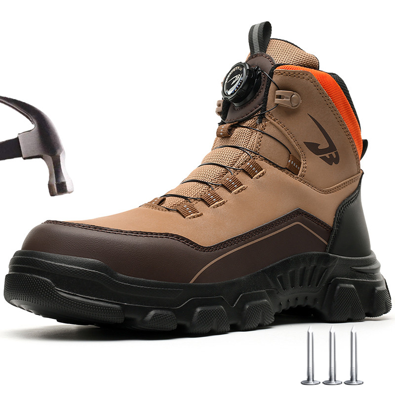 Size 47 48 Lightweight Work Safety Boots Men Indestructible Steel Toe Safety Shoes Comfortable Labor