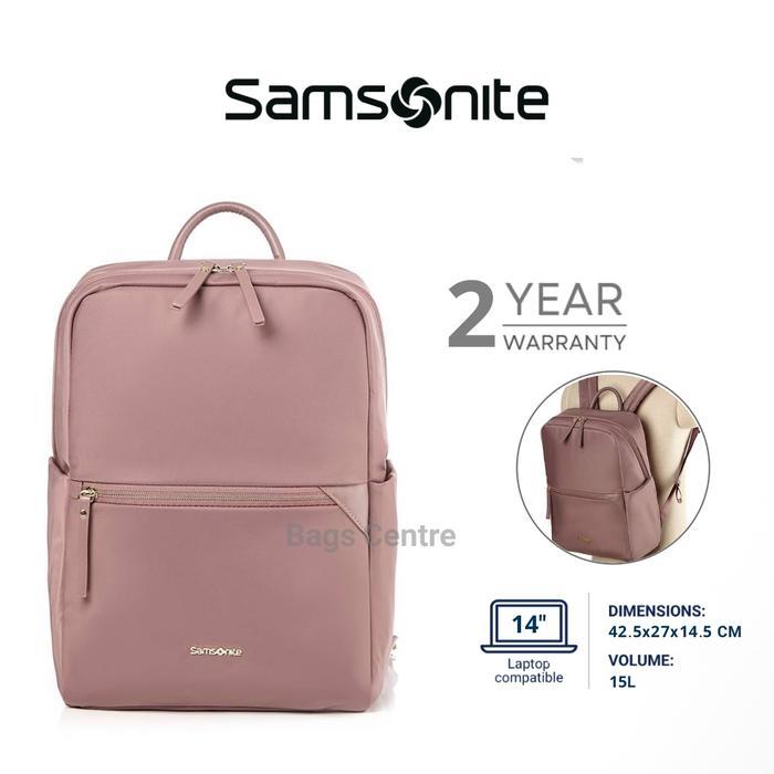 terlaris Ransel Samsonite Prudence Eco Women Laptop Backpack 14.1" - Rose 100% ori