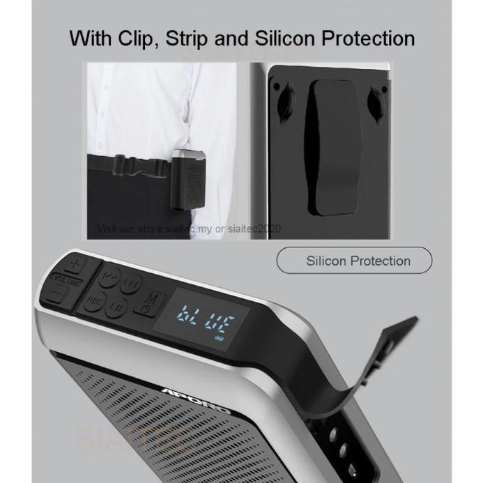Speaker pinggang wireless mic headset multifungsi bluetooth Aporo T18