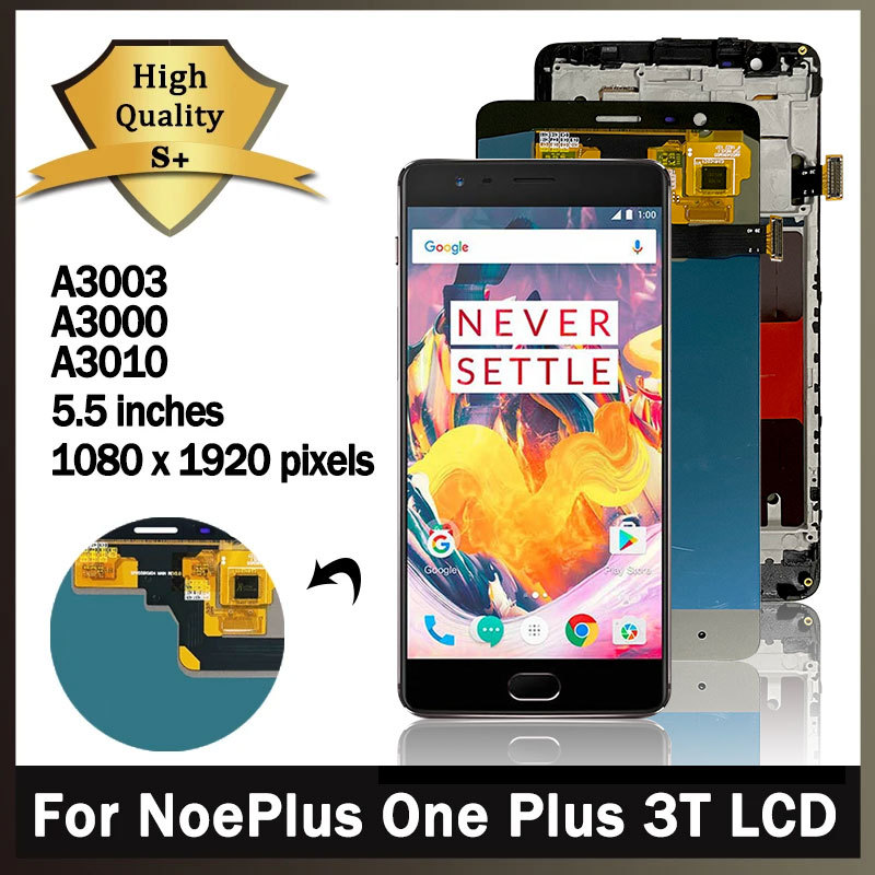 Super Amoled For Oneplus 3 3T Lcd Display Touch Screen Lcd Panel For 1+3 3T Replacement Parts A3010