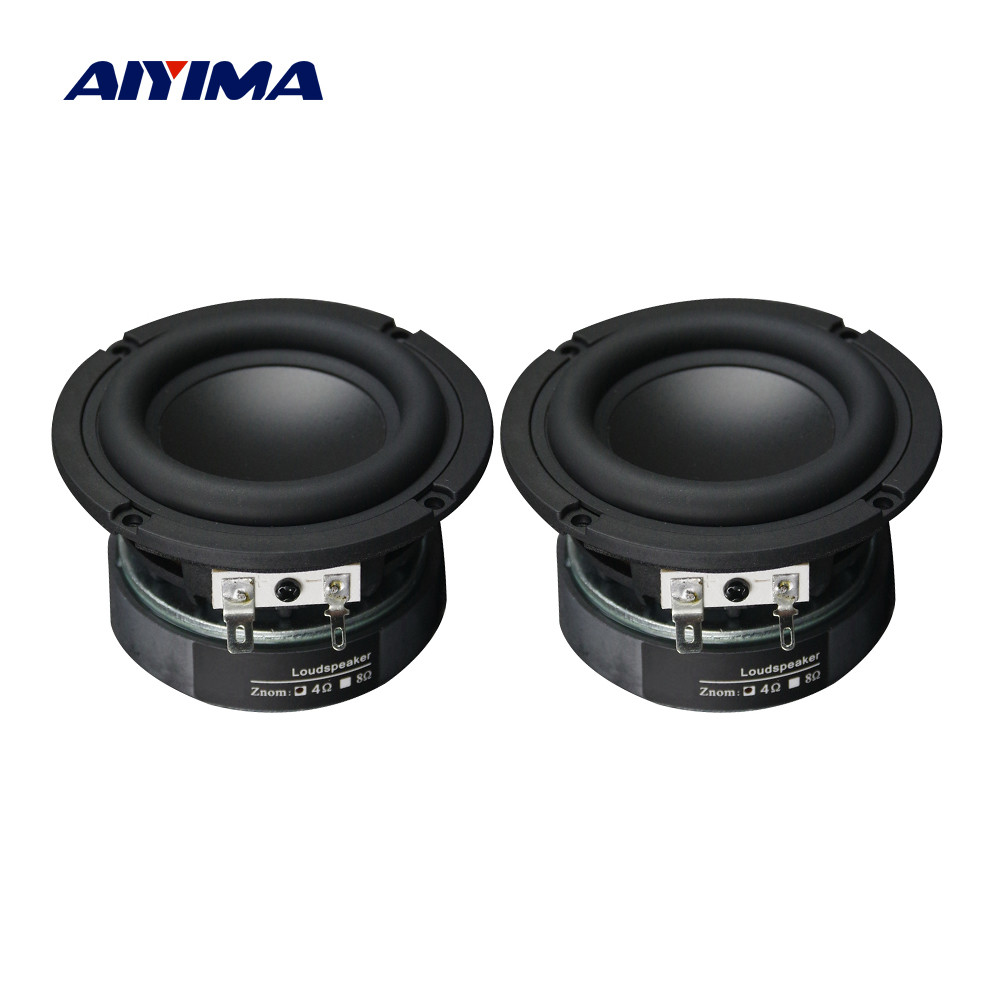 Aiyima 3 Inch Portable Subwoofer Speaker 60W Power 4 Ohm Big Voice Coil Steel Cannon Diy Audio Sound