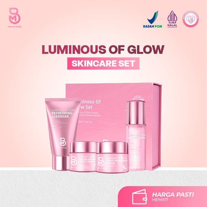 AR [1 SET] SKINCARE LUMINOS OF GLOW WITH NIACINAMIDE 5% Mencerahkan Perawatan Membersihkan wajah