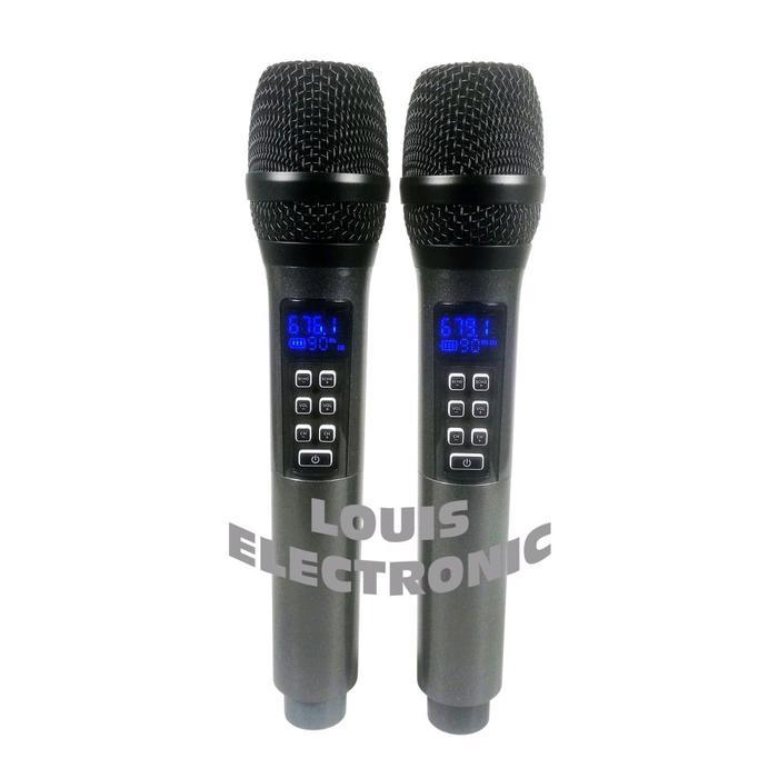 1 Set Speaker Aktif Pasif 15" BareTone Komplit + 2 Mic Karaoke Echo Wireless UHF Recharge & Tripod