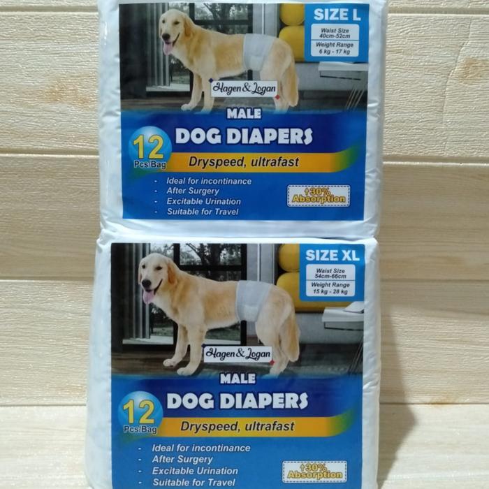 Dog Diapers Hagen & Logan For Male Size S