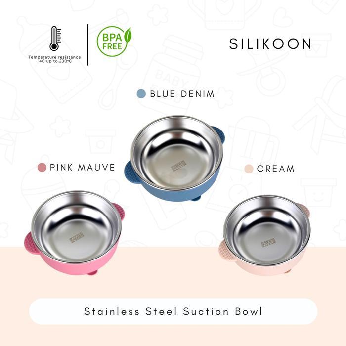 Terlaris! Nadokido X Silikoon Premium Stainless Steel Silicone Suction Bowl