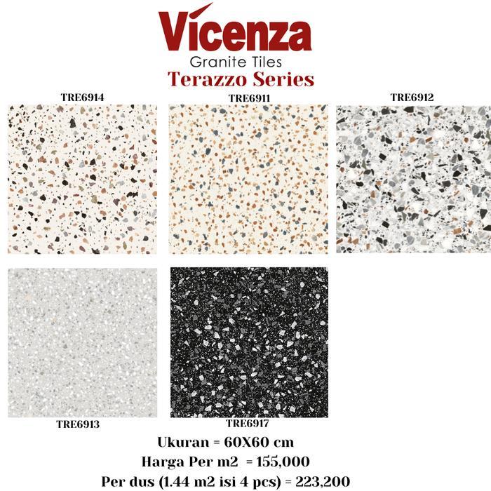 Keramik/Granit/Granite Tile Lantai Dinding Motif Teraso Krem 60x60