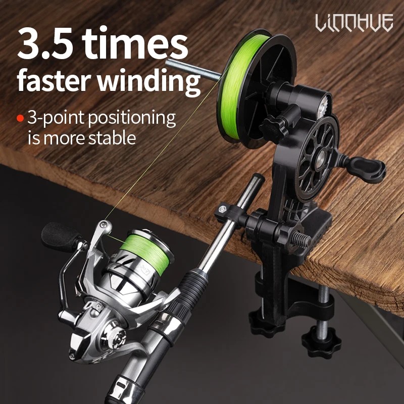 LINNHUE Lightweight Fishing Line Winder Spooler Antirust Sturdy Line Winder Spinning Baitcasting