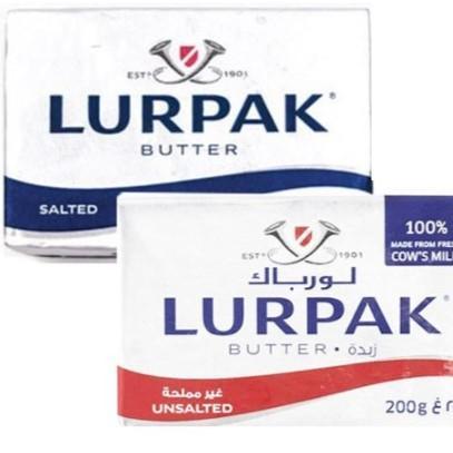 LURPAK BUTTER UNSALTED 200 GRAM
