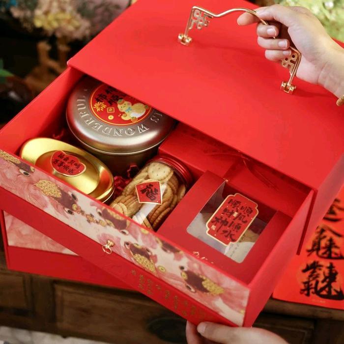 Kotak Hampers Imlek Box Cny/ Box Imlek / Kotak Toples Imlek Hardbox Imlek 2026 Tbk