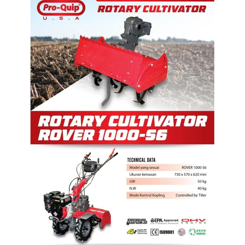 PROQUIP ROVER 1000-S6 Mini Traktor Tiller Cultivator