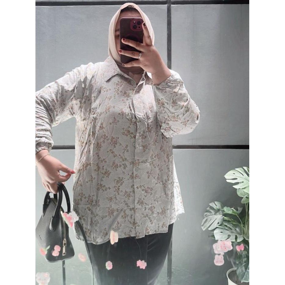 HelloJumbo Kemeja Rayon Motif Super Jumbo LD 120 Dan 140cm