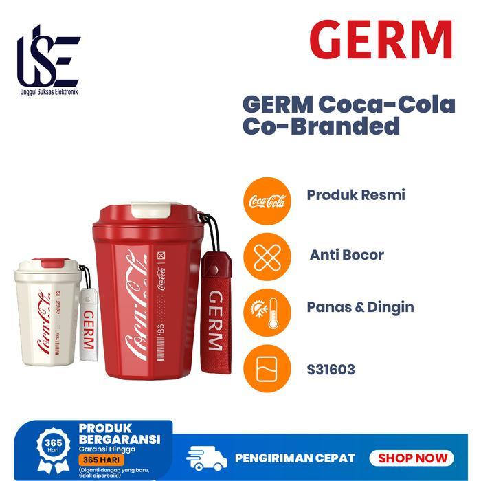 Germ Coca-Cola S31603 Cangkir Termos Baja Tahan Karat Cangkir Kopi Cangkir Termos Dingin Portabel
