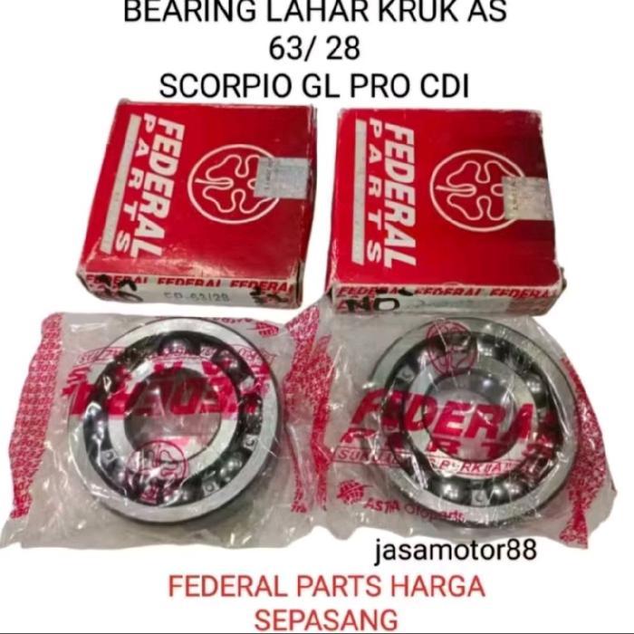 Bearing Lahar Kruk As Kor As Gl Pro Cdi Scorpio 63/28 Sepasang Federal Parts