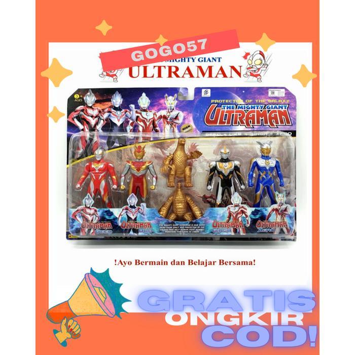 MIGHTY ULTRAMAN BP9567 MAINAN ANAK ACTION FIGURE ROBOT ULTRAMAN ORB SET 6PCS