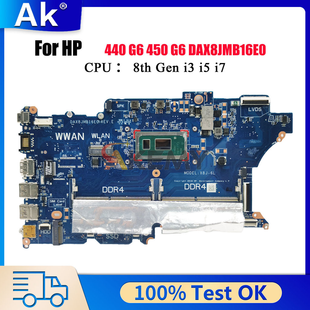 Dax8Jmb16E0 For Hp Probook 440 G6 450 G6 Laptop Motherboard With I3 I5 I7 Cpu Ddr4 L44884-601
