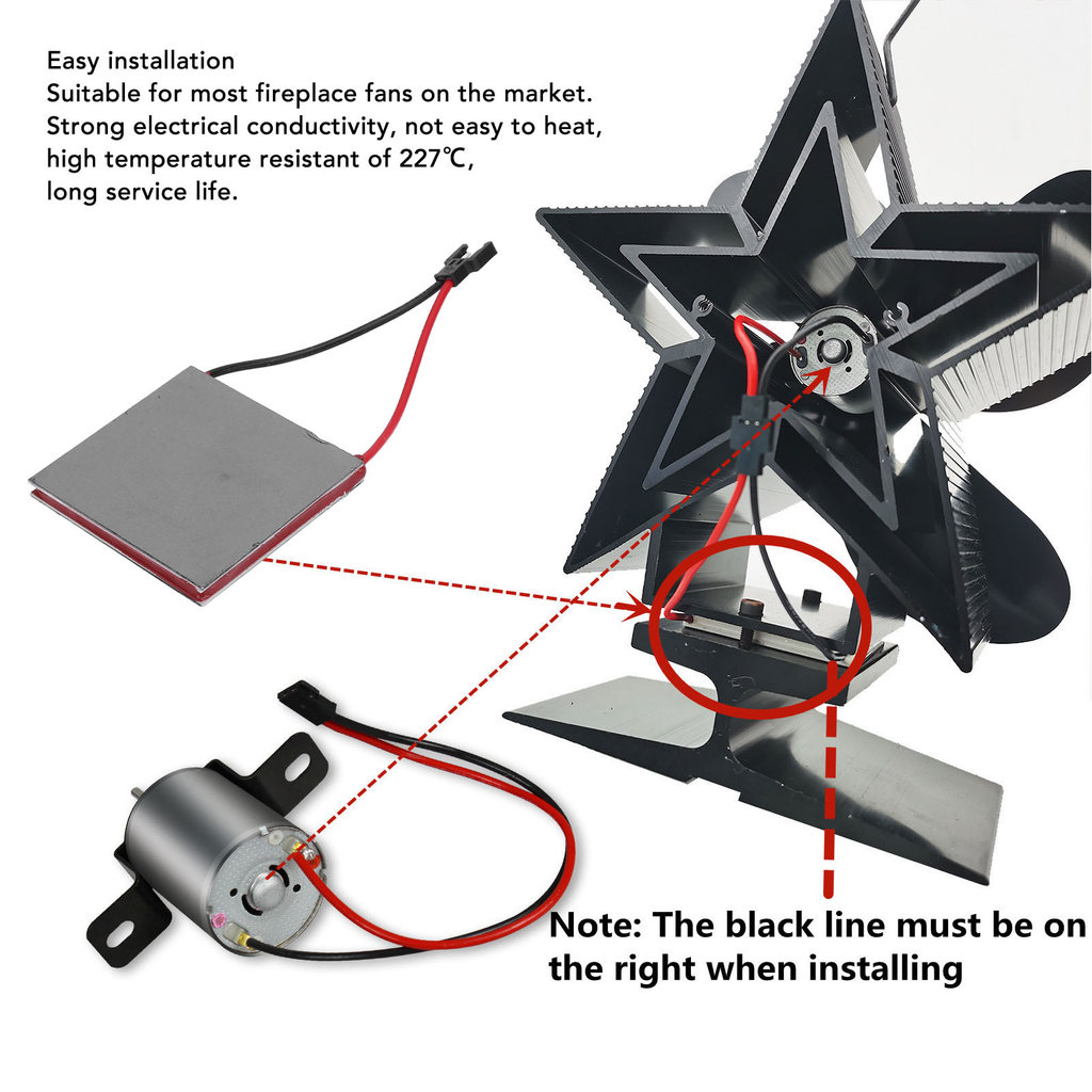 FIREPLACE FAN GENERATOR PLATE ALUMINUM ALLOY 227 FIREPLACE FAN REPAIR SHEET FIREPLACE FAN POWER