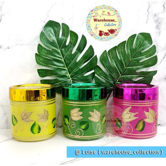 Toples Kaca Lebaran/Toples Kaca Rainbow Flower Tulip Glosy 1089-4B