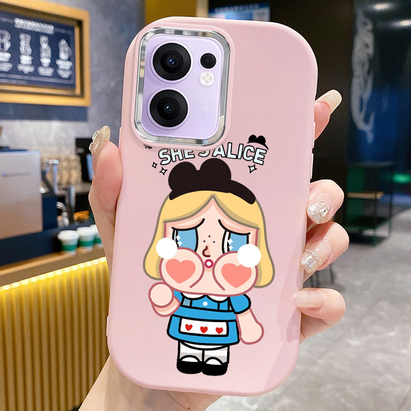 Casing Hp Untuk OPPO Reno 13F Case Casing Boneka wanita kartun pola Kesing HP Cesing bulat gemuk Kas