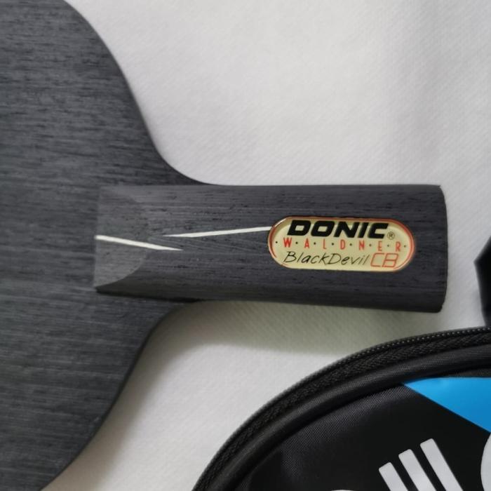 Bat Pingpong Donic Black Devil Penholder + Karet Donic Baracuda Set