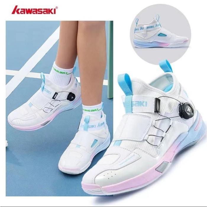 [Ready-Stok] Kawasaki Sepatu Badminton Shoes Phylon Boa System Sepatu Bulu Tangkis Tali System Knop