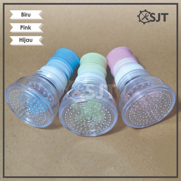 "New" SJT - Mini Shower Head Biru Hijau Pink/ Sambungan Kran Air Cuci Piring Fleksibel Penyaring