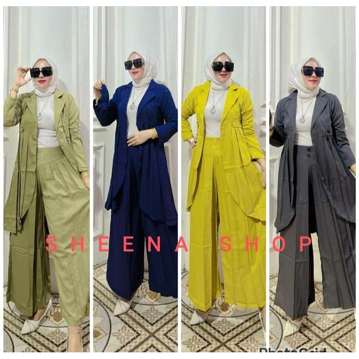 Set Long Blazer Celana Kulot Setelan Panjang Terbaik