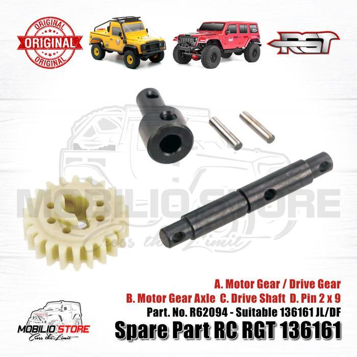 Sparepart Original R62094 Drive Gear Set Rc Crawler Rgt 136161 Jl/Df