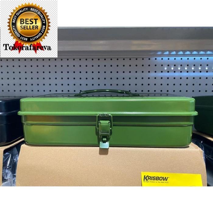 TERLARIS Krisbow Kotak Perkakas Metal 36x19x11.5 Cm / Krisbow tool box besi READY STOCK