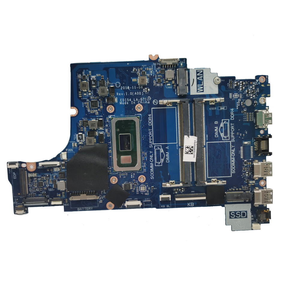 For DELL 3480 3580 3780 3583 Mainboard Laptop LA-G712P 04205U 5405U i3-8145U i5-8265U i7-8565U