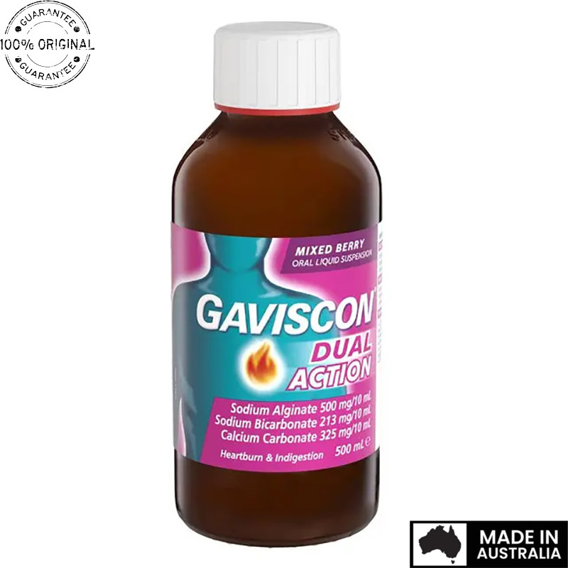 Aussie Original Gaviscon Dual Action Liquid Mixed Berry 500ml
