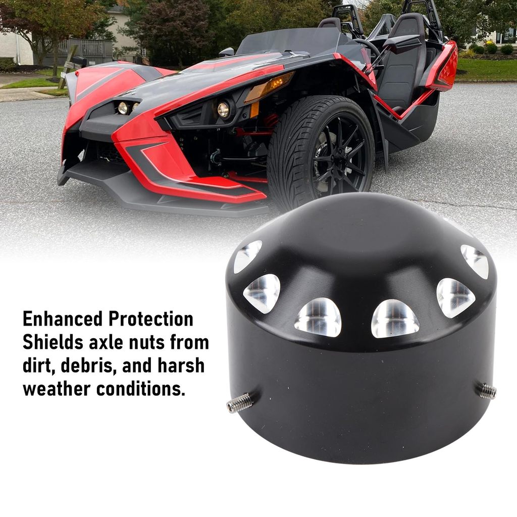 Axle Nut Cover Sturdy Aluminium Wearproof Wheel Axle Nut Replacement for Polaris Slingshot 2015-2024