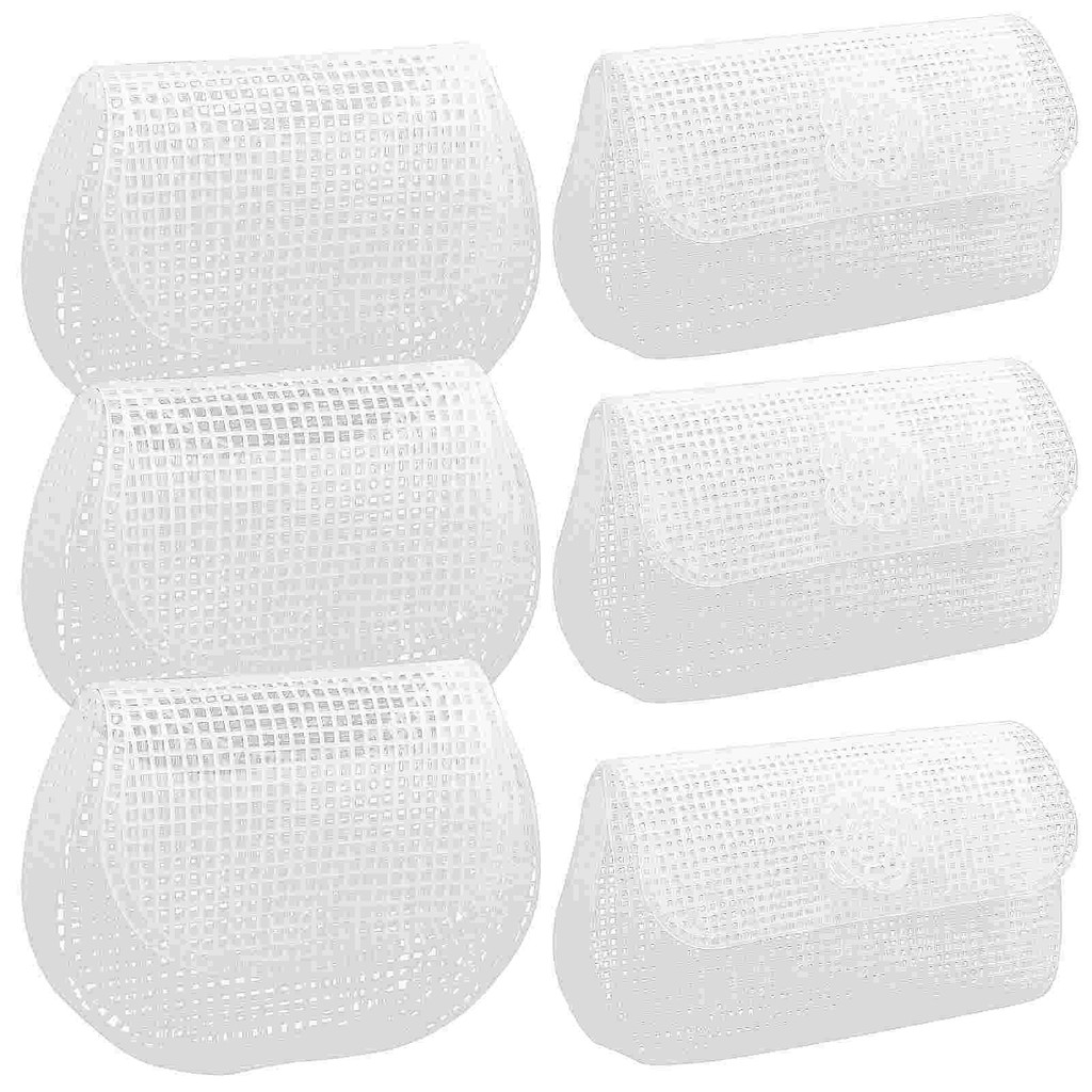 6 Pcs DIY Plastic Mesh Canvas Sheet Bag Making Supplies Womens Purses Handbag Accessories The Tote