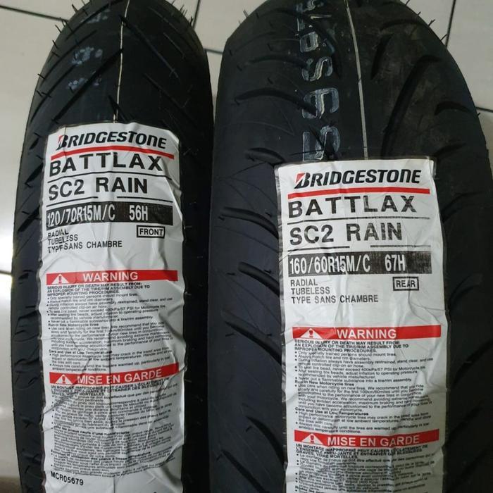 Ban Battlax Yamaha Tmax 120/70-15 160/60-15 Sc2 Rain